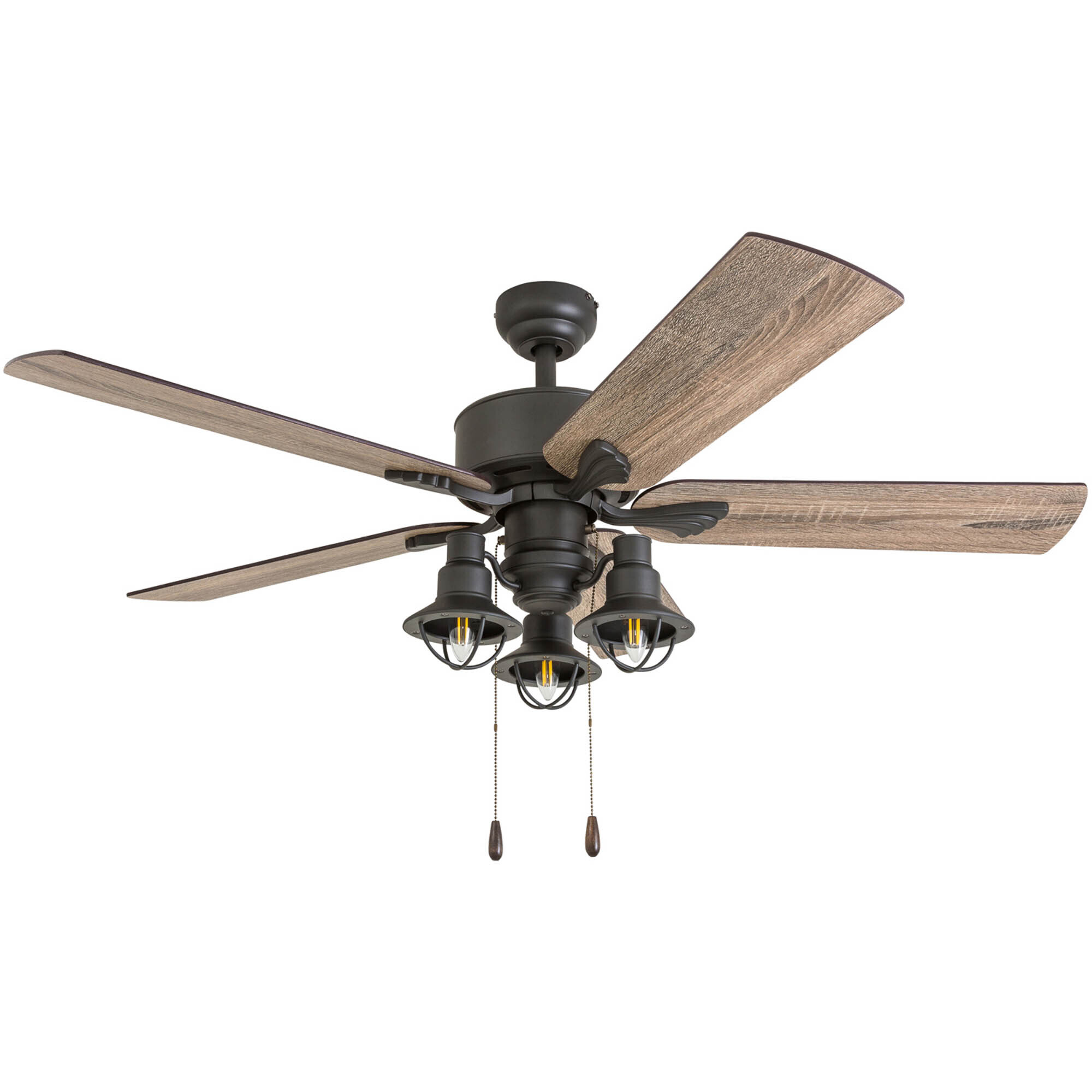 Prominence Home, 52in. Sivan Ceiling Fan Lights Remote, Bronze, Fan Diameter 52 in, Fan Blade Span 50-54 Air Delivery 4292 cfm, Model# 50757